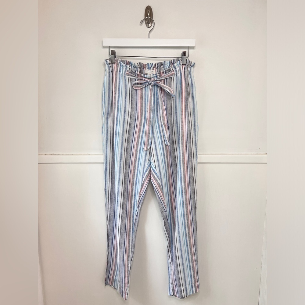 Beach Lunch Lounge Giavanna Marshmellow Stripe Linen Blend Pants